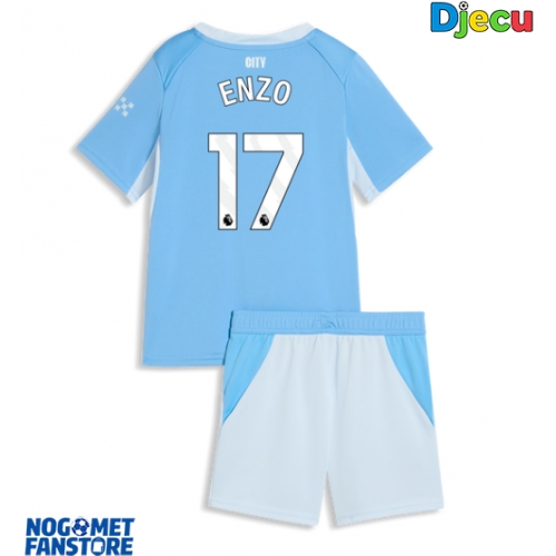 Manchester City Enzo Fernandez #17 Domaci Dres za djecu 2026-27 Kratak Rukav (+ Kratke hlače)